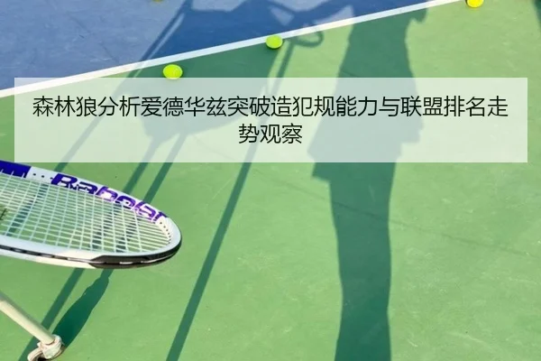 森林狼分析爱德华兹突破造犯规能力与联盟排名走势观察
